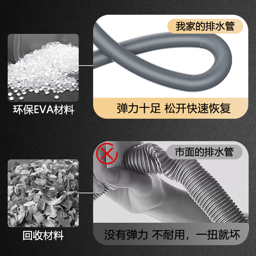 Jingmi Preferred National Subsidy 15% Washing Machine Drainage Extension Pipe 1 Meter Down Water Connection Pipe Haier Universal Drum