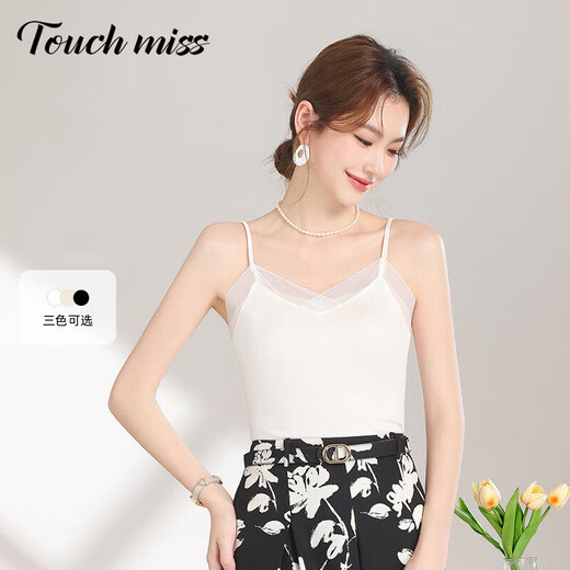 Tachimis Touch Miss Light Luxury Korean Style Vestear для женщин 2025 Летняя новая внутренняя тонкая базовая рубашка для женщин Beige L (рекомендуется 105-120Jin [Jin равно 0,5 кг]))