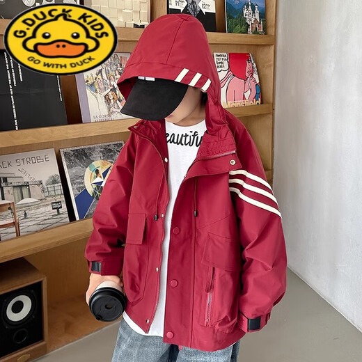 G.Duckkids pour enfants Veste de garçons Spring and Automne New Style Vêtements pour enfants Boys Automne Rouge Rouge Veste de printemps Childre