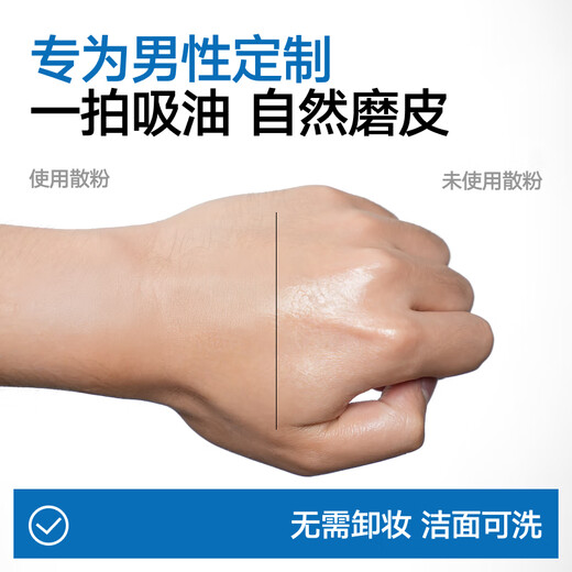 Li Ran Men's BB Cream for Long-lasting Fixed Soft Water Loose Powder Oil Control Moisturizing Natural Brightening Skin Tone Prevent Sweat-proof Not Fake Whitening