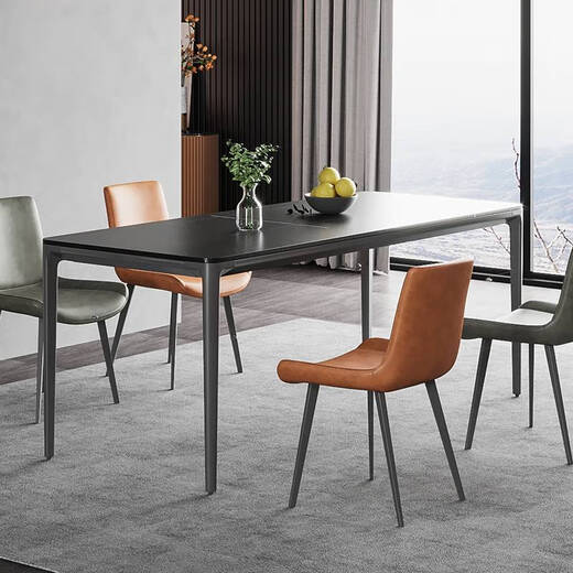 Yusenyi abgerundete Ecken und Stangen Aluminiumlegierung fester Tischbeine Felsplatte Esstisch Klammer Marmor Tisch Rahmen Fliesen Black Modelllänge 1295 mm x Breite 695 mm x Höhe 720m