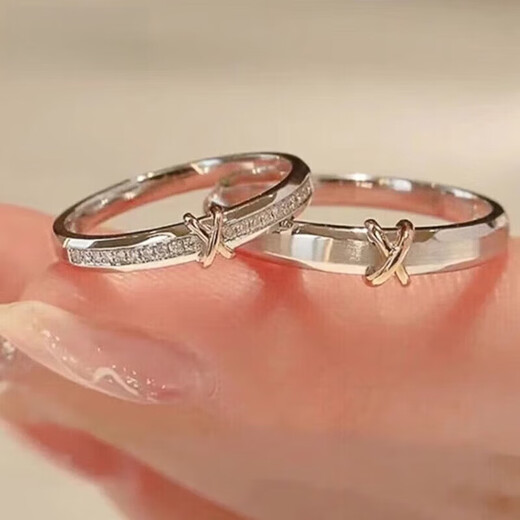 DR ring, diamond ring, couple ring, a pair of men and women, customizable engraved ring, trendy Valentine's Day gift for girlfriend, eternal knot, single ring for women, shoot, please note the style when placing an order