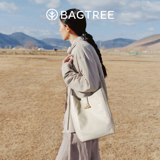 Bagtree Bag Tree Eimer Beutel Gemüse gebräuntes Leder großer Kapazität Hobo Umhängetasche Pendeltasche Sandelholz Schwarz-große Größe Größe