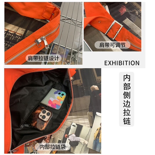 BLACKKISS中美品牌女包斜挎包帆布包饺子包女旅行包休闲包户外包男包通用包 卡其色小号（建议女生拍）（优质版本）容量很大