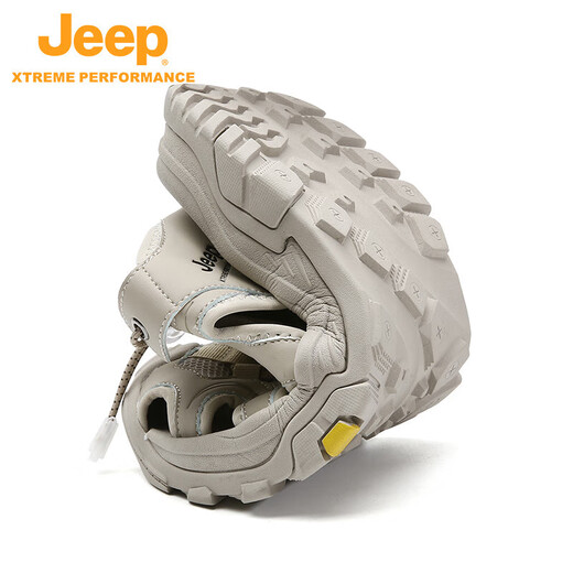 Jeep Jingdong Outlet Adult Men's and Women's Summer Baotou Anti-slip Sole Mesh Open Heel Beach Sandals Sand Color 44