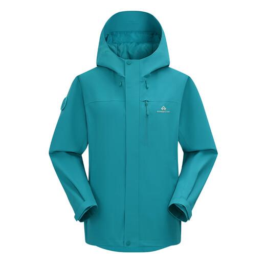 拓路者【青鸟】硬壳冲锋衣女三合一户外防风防水外套登山服男透气夹克 芍药粉丨抓绒两件套 M
