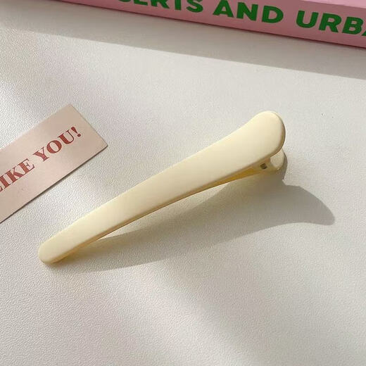 Macaron hair clip, spring color seamless bangs clip, simple one-word clip for face wash, makeup and haircut, side clip for broken hair, Macaron hair clip, 2 pack, random color