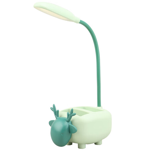 USB plug-in table lamp LED desk lamp mobile phone holder pen holder cartoon desktop ornaments children's gift night light cute little desk lamp kindergarten Children's Day gift cute pet lamb + pen holder function + plug-in style random color