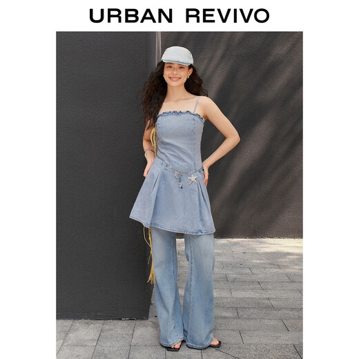 UR2025 Sommer Neue Frauenkleidung Retro Waschkatze Whisker Mahlen weiße Jeanshosen UWM850130 Hellblau 26