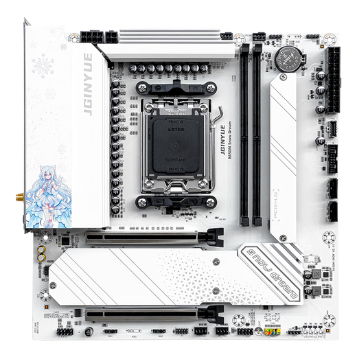 精粤(JGINYUE) 精粤 主板CPU套装B650M SNOW DREAM WIFI6E+AMD 锐龙 R9 9900X 主板CPU套装
