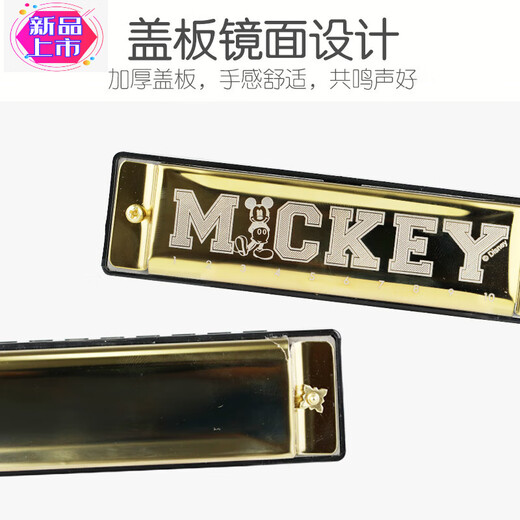 Disney harmonica for children and babies special blowing instruments for beginners early education toys small-mouth organ, ice and snow blue 10-hole metal commemorative version harmonica (delivery for collection