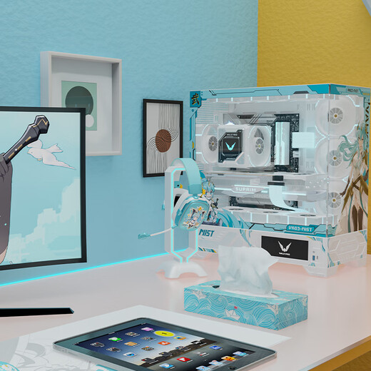 瓦尔基里（VALKYRIE）VK03 MIST ATX 游戏电脑台式机箱 支持360水冷 270°海景房 UV喷绘