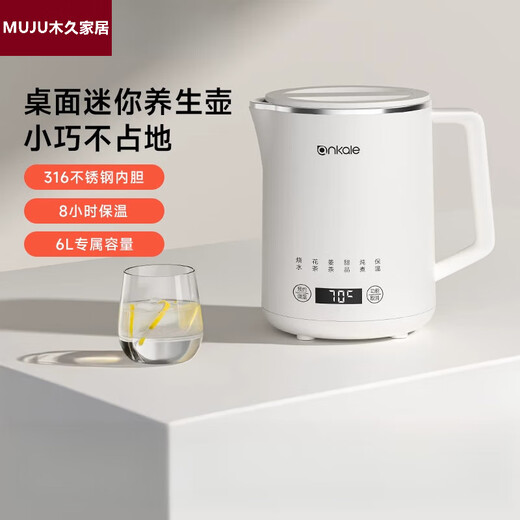 Japan imported health pot household multi-functional tea kettle kettle mini small stew cup portable hot water kettle 316 stainless steel 0.6L