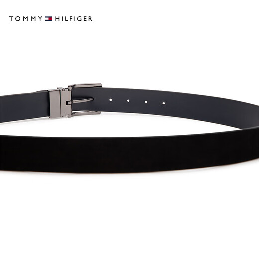 
TOMMY HILFIGER [Double-sided] Men's retro pin buckle leather business casual belt belt AM0AM12053 Black BDS 95cm