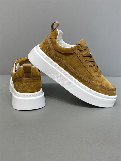 
OLJ genuine leather men's shoes 2025 summer new men's casual shoes low top breathable board shoes thick sole light and comfortable sports shoes white DNH882-112 38