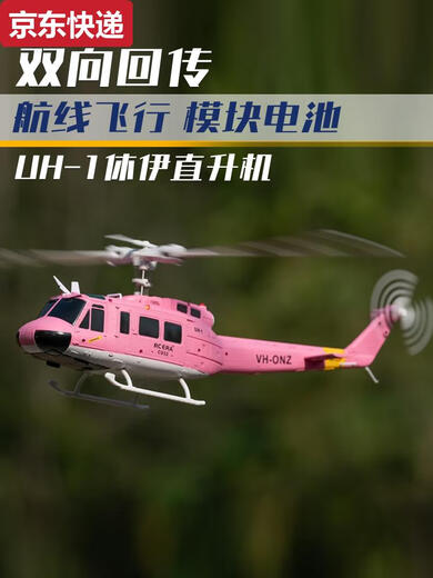 ZKHE遥控武装仿像真休伊U1直升飞机六通特技航模无人机儿童玩具C032 猛男粉 练习双电池+顺丰+礼包