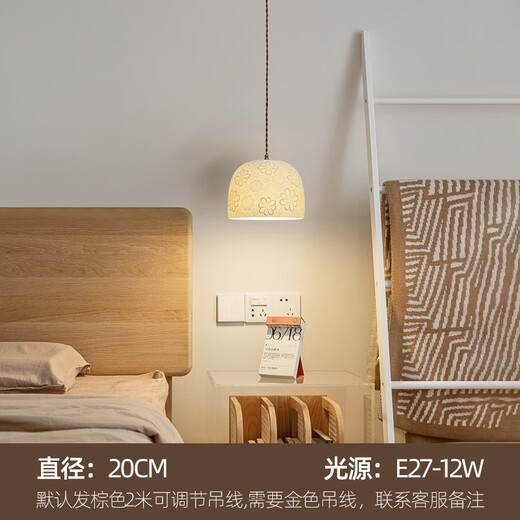 雷士NVC创意艺术复古民宿奶油风法卧室床头边餐厅吧台茶室小吊灯 6187-三色光源