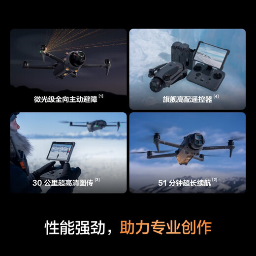 大疆 DJI Mavic 4 Pro 512GB 创作者套装(DJI RC Pro 2，增强图传)御4Pro三摄旗舰影像航拍机哈苏相机