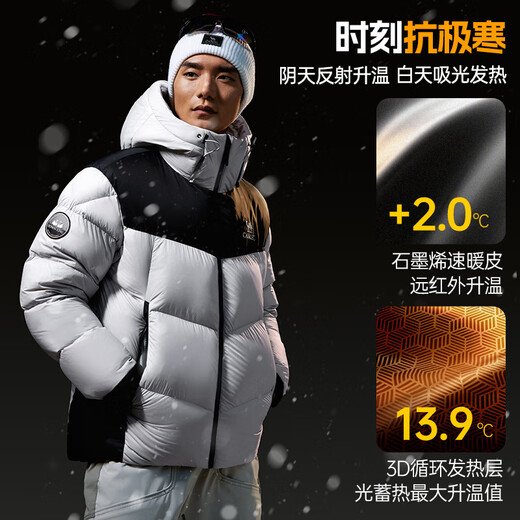 Camel Volcano PRO goose down jacket Dilireba same style men's and women's down jacket thickened hooded jacket M35CR07101