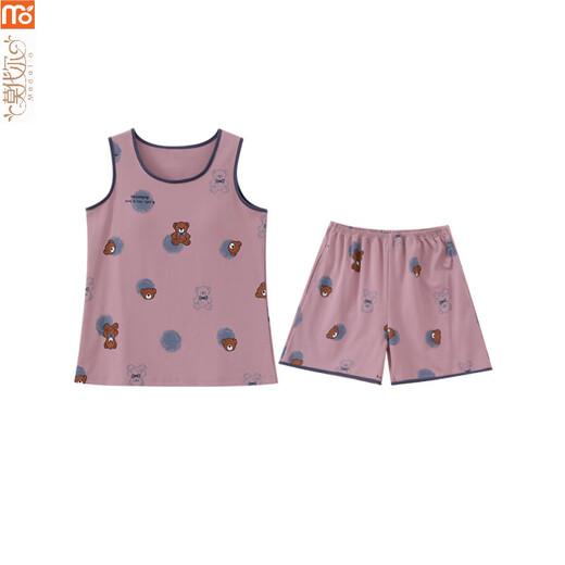 Modal Pyjamas für Frauen im Sommer 2025 Neue Weste große Größe mit Brustpolster integrierter Baumwollhülsen und Außenabschlüssel FY9859 2xL (Empfohlen 130-145Jin [Jin entspricht 0,5 kg]))