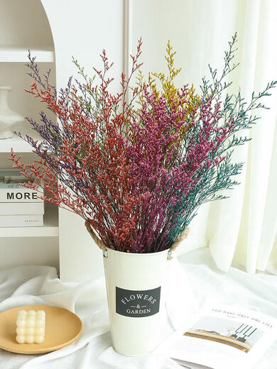 Lover's grass dried flower bouquet living room decoration aromatherapy Yunnan natural air-dried high-end real flowers dried flowers immortalized flowers immortal 6 colors mixed lover's grass 1 bouquet 55-60cm
