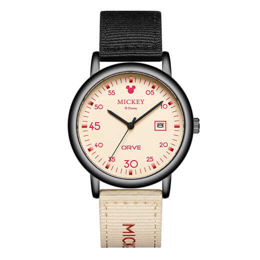Disney Watch männliche Junior- und Senior High School-Schüler personalisierte Retro-Leinwand mit Quartz Watch Teenager wasserdichte Uhr MK-12149b1