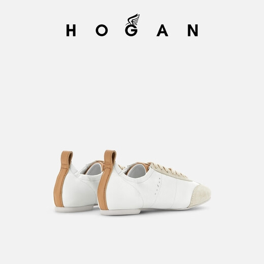 HOGAN【TC】女鞋H684系列运动休闲鞋平底鞋简约系带鞋 白色 35