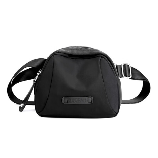 Kangaroo women's rusty bag new 2025 nylon canvas bag small shell bag fashionable and versatile casual one-shoulder crossbody bag black