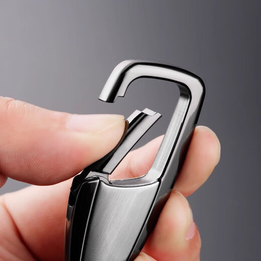 Elephant Hero car keychain men's high-end round buckle exquisite anti-lost personalized creative metal waist pendant pendant black