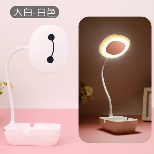 USB plug-in table lamp LED cartoon desktop ornament children's gift night light cute little desk lamp kindergarten gift cartoon cute pet + mobile phone holder + plug-in style random color