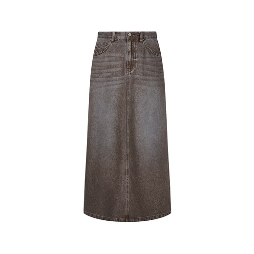 JNBY/Jiangnan Buyi 25 autumn new product skirt for women A-type soft and elastic cotton 5P7D13240 496/Blue Coffee M