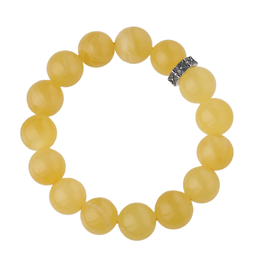Potala Palace Beeswax Silver Separator Bracelet Single Circle Rosary Beads for Men and Women Large Simple Bracelet Beeswax Silver Separator Bracelet