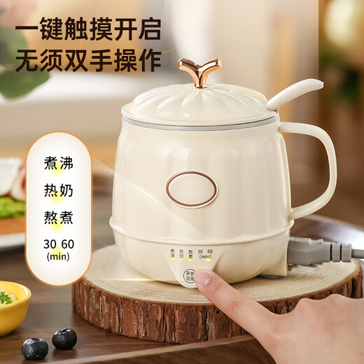 Health kettle, kettle, hot water kettle, electric heated milk cup, constant temperature kettle, tea kettle, tea kettle, all-in-one, fully automatic, small home, multifunctional office, large capacity, 0.5L, creamy white, free spoon