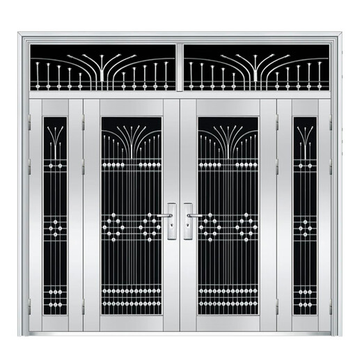 Puerta de acero inoxidable puerta de acero inoxidable puerta de entrada a la construcción autónoma