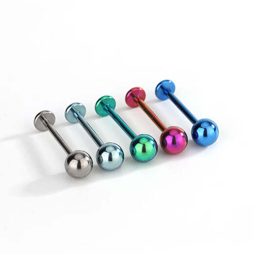 TRUTH AMOR Medical Titanium Alloy Earrings Ear Bone Nails Nose Nails Lip Nails F136 Implant Grade Flat Base Internal Spiral Basic Model 3mm Ball + Rod 1.2mm*6mm Internal Thread Single