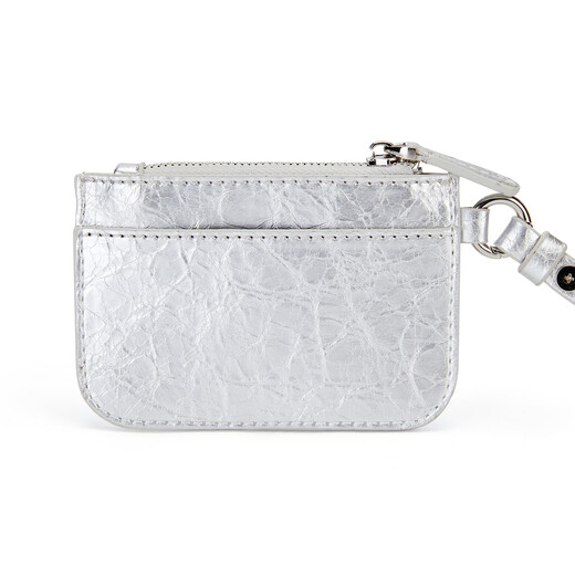 PeaceBird [mismo modelo en el centro comercial] 2025 Autumn New Silver P Pu Small Square Bag A1YZF3113 Plata F