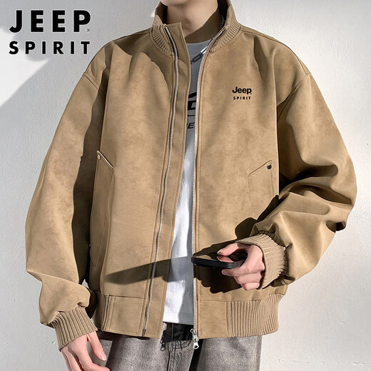 JEEP SPIRIT Jeep jacket men's jacket men's leather clothes autumn and winter casual high-end workwear style high-end handsome men's clothing