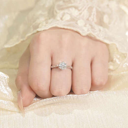 KUXAD color moissanite 18K gold 1 carat psychic diamond ring sterling silver platinum couple ring PT950 proposal wedding ring No. 20 luxury model thickened platinum 2 carat D color moissanite