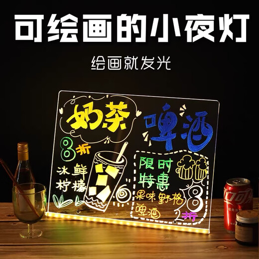 Muzhou para niños de dibujo luminoso para niños DIY Hecho a mano borrable transparente acrílico ejercicio de pintura de niños pensando juguetes para niños