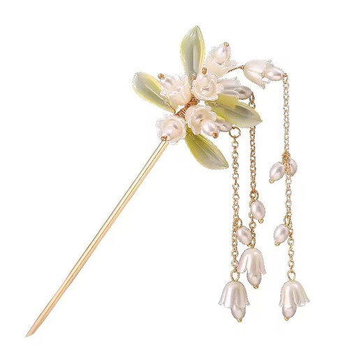 Meng Junchen children's Hanfu headdress handmade lily of the valley hairpin hairpin tassel step shake ancient costume hairpin ancient style girls' hair accessories