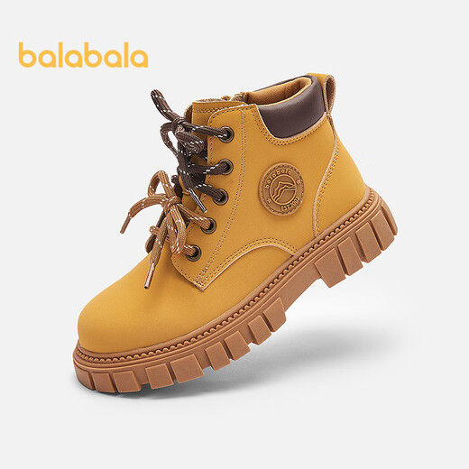 Balabala children's shoes children's boots boys and girls big yellow boots 2025 spring and autumn Martin boots non-slip short boots 208325141212
