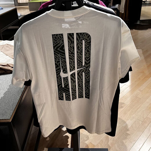 
Nike pure cotton breathable short-sleeved men's summer JORDAN printed pattern trendy top student round neck loose T-shirt HQ9249-133/AIR print behind S