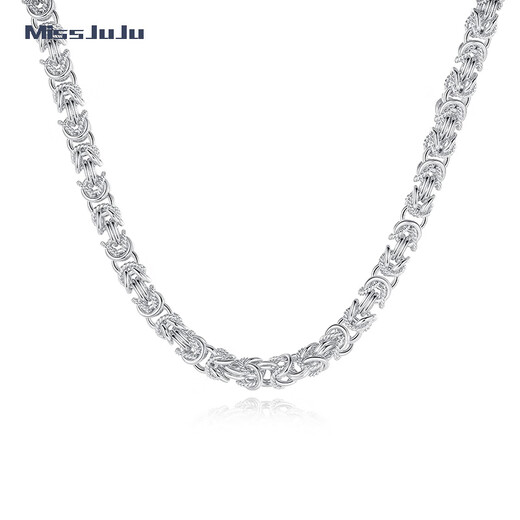 Miss JuJu pt950 platinum necklace men's platinum necklace keel chain domineering faucet buckle looks thick Thai plain chain (customized) 48-50g long 58-60cm thick about 3.5mm