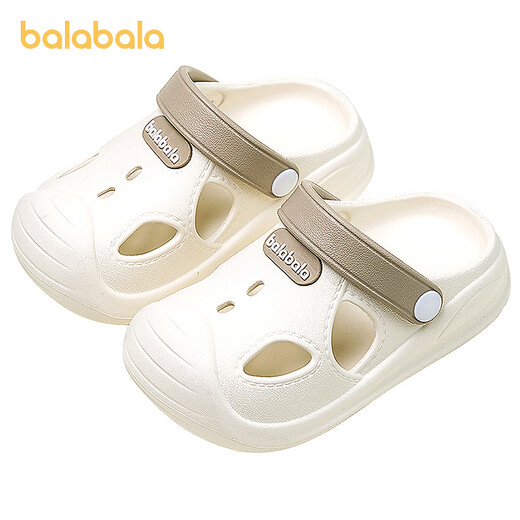 Balabala Children's Shoes Children's Croc Shoes Boys Girls Sandals Non-Slip 2025 Summer New Shoes Versatile Khaki 50606 20 Inner Length 15cm Recommended Foot Length 14cm