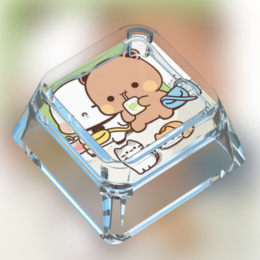 Dawenxi Yi2 Bubu Limited Emoticon Package Keycap Single Cartoon Animation Cross Achse Kreative niedliche transparente mechanische Tastatur B695-FM-Proposal [Yi2 Bubu] PC Transparent Personalisierte Tastatur