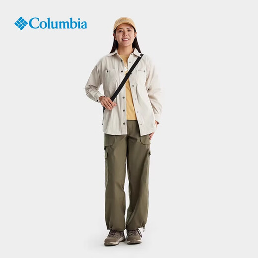 Columbia Columbia Shirt Frauen 2025 Frühlings- und Sommer Neues Produkt Outdoor-Schleppleiterin Casual Langarmed Shirt AR9898 278/Off White L/165/88a