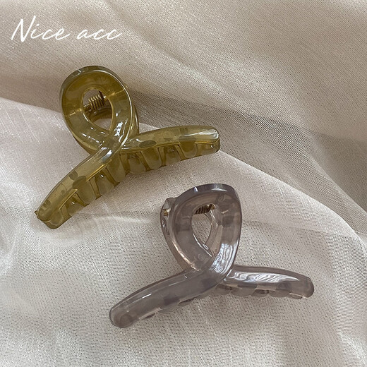 Ze yuhan Mini süßer kleiner Grab-Clip halbe Krawatte kleiner Klauen halbschleppte Haarklaue Durchscheinende Internet-Promi-Bangs-Nebenclip Small Grab Clip Gelee Farbe kleiner Grab-Clip [2 zufällige Farben]