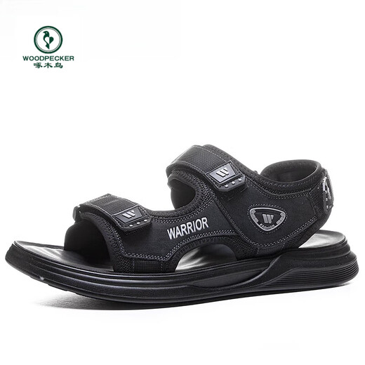 Sandales de pic pour hommes à l'été 2025 Nouvelles chaussures de sport pour hommes conduisant des chaussures décontractées pour les chaussures pour hommes chaussures de plage 3888 Black [sandales deux usures, élastique et pliable] 40