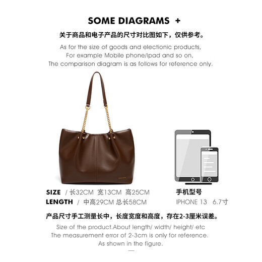 CinvaiKrose small c/k tote bag for women 2025 new large capacity bag for women shoulder bag feeling commuter bag for work brown Brown [Mother's Day gift practical + mother