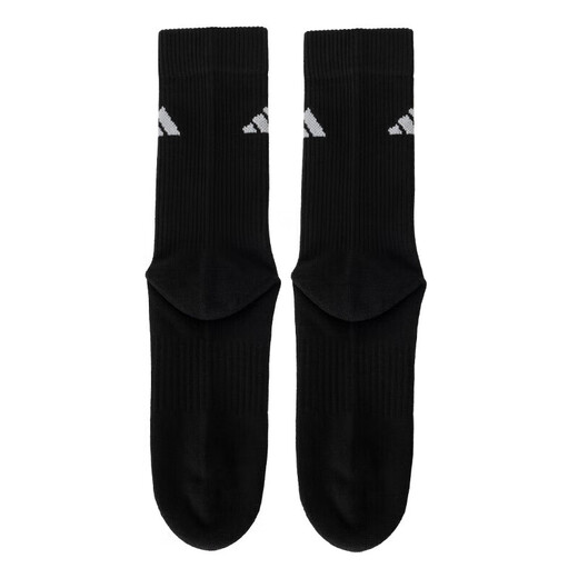 Adidas high socks men's socks women's socks sports fitness training basketball socks sweat-absorbent and breathable casual high-top socks JC9272 S[35-38 sizes]